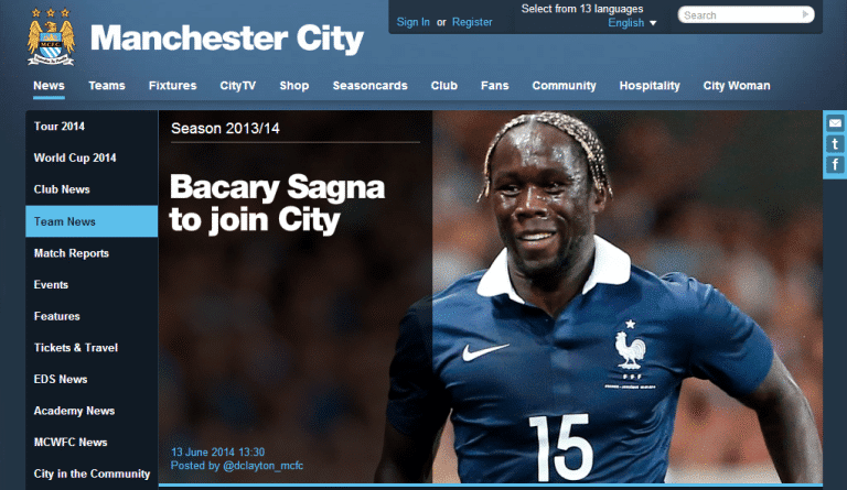 Mercato Premier League : Sagna signe à City trois ans