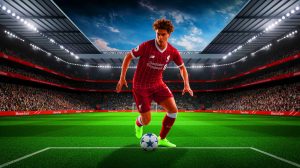 Illustration de Cole Palmer, joueur de Chelsea, suscitant l'intérêt de Liverpool pour un éventuel transfert (création par IA, illustration non réaliste). Crédit : Ideogram.