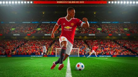 Illustration de Denzel Dumfries en maillot de Manchester United, symbolisant les rumeurs de transfert (création par IA, illustration non réaliste). Crédit : Ideogram.