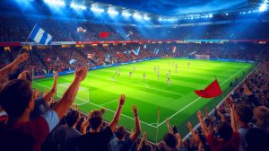 Illustration de l'Olympique de Marseille en quête de la deuxième place en Ligue 1 pour la Ligue des champions (création par IA, non réaliste). Crédit : Ideogram