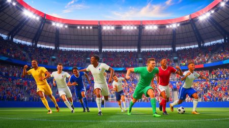 Illustration de la transformation du football français avec les réformes de la Ligue 1. Image réalisée par IA.