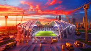 Illustration de la clause PSG potentielle affectant le contrat de concession du Stade de France. Image réalisée par IA.