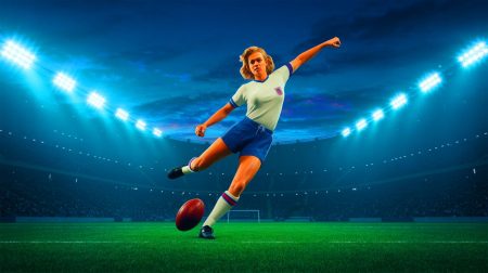 Illustration de Lily Parr, légende du football féminin, ressuscitée par l'intelligence artificielle pour honorer ses exploits historiques (création par IA, non réaliste). Crédit : Ideogram