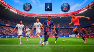 Illustration de l'alliance emblématique entre le PSG, Nike et Jordan. Image réalisée par IA.