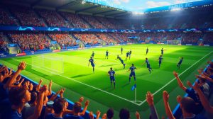 Illustration de l'ambition du Paris FC avec ses nouveaux propriétaires visant la Ligue 1. Image réalisée par IA.