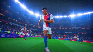Illustration de l'incertitude financière de l'Olympique Lyonnais et du possible transfert de Thiago Almada. Image réalisée par IA.
