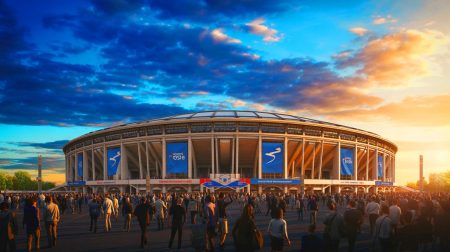 Illustration de l'attribution contestée de la concession du Stade de France. Image réalisée par IA.