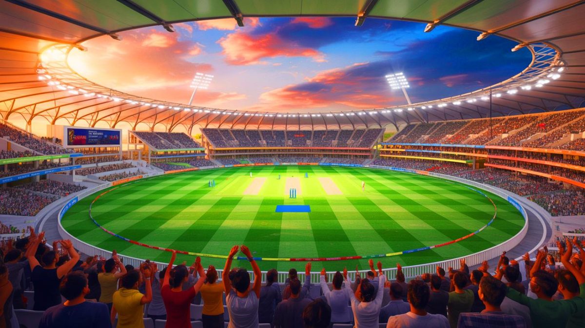 Un stade de 132 000 sièges : découvrez ce lieu colossal qui défie les normes avec un sport inattendu et bouleverse les attentes mondiales Illustration du stade Narendra Modi, le plus grand stade du monde dédié au cricket en Inde. Image réalisée par IA.