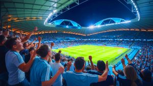 Illustration de l'ambition de l'OM pour la Ligue des Champions (création par IA, non réaliste). Crédit : Ideogram