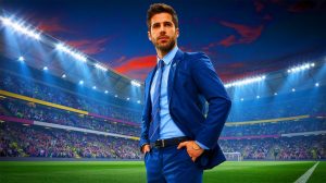 Illustration de Cesc Fabregas en tant qu'entraîneur potentiel de l'Inter Milan. Image réalisée par IA.