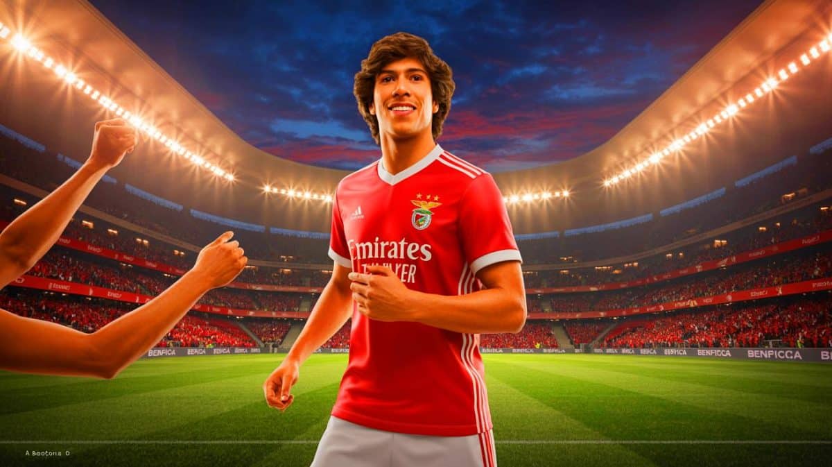 « Il ne tient jamais en place » : João Félix sur le départ, encore un transfert surprise à venir Illustration de João Félix en tenue de Benfica, symbolisant son potentiel retour au club. Image réalisée par IA.