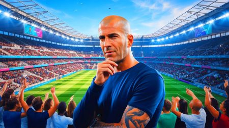 Illustration de Zinédine Zidane potentiellement impliqué dans la Kings League France. Image réalisée par IA.