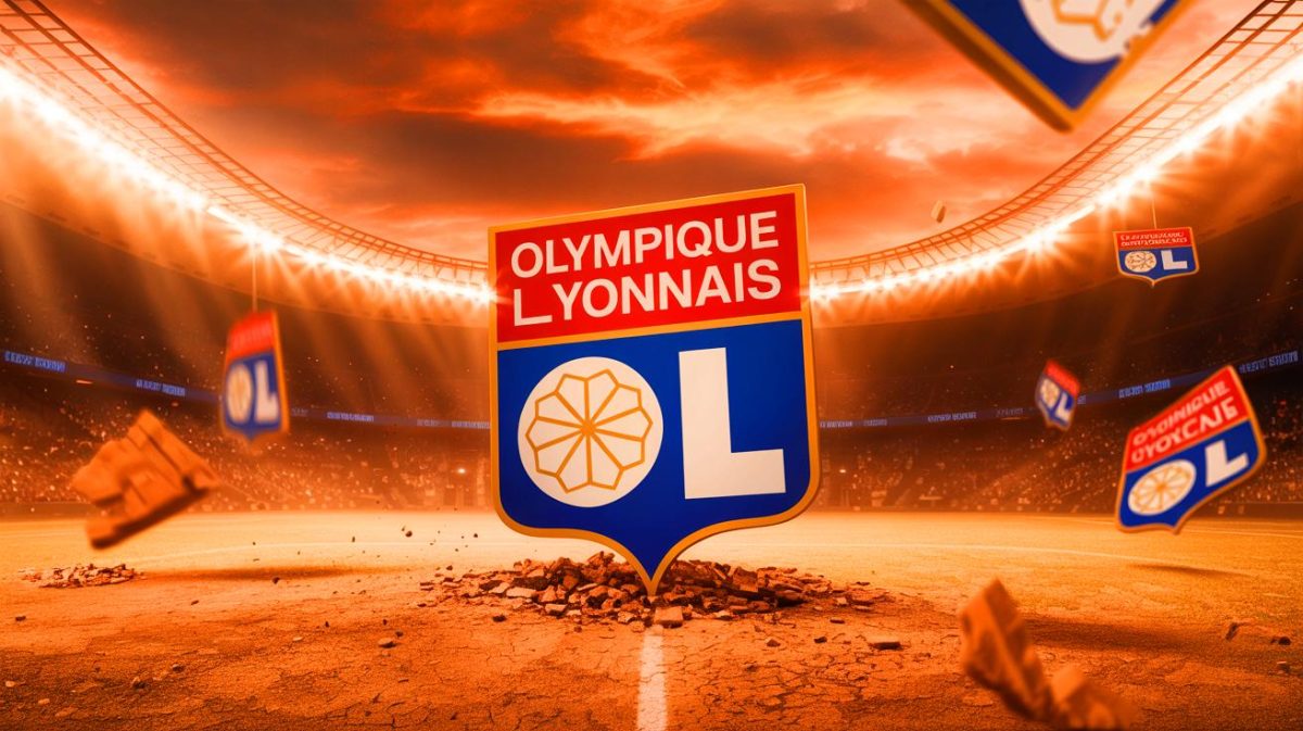 L’OL au bord du gouffre : cet effondrement inattendu pourrait coûter sa place en Ligue Europa et bouleverser le football français Illustration de l'Olympique Lyonnais faisant face à une rétrogradation en Ligue 2 et une exclusion potentielle des compétitions européennes. Image réalisée par IA.