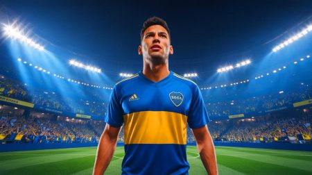 Illustration de Paul Pogba portant le maillot de Boca Juniors, suscitant des spéculations sur son transfert. Image réalisée par IA.