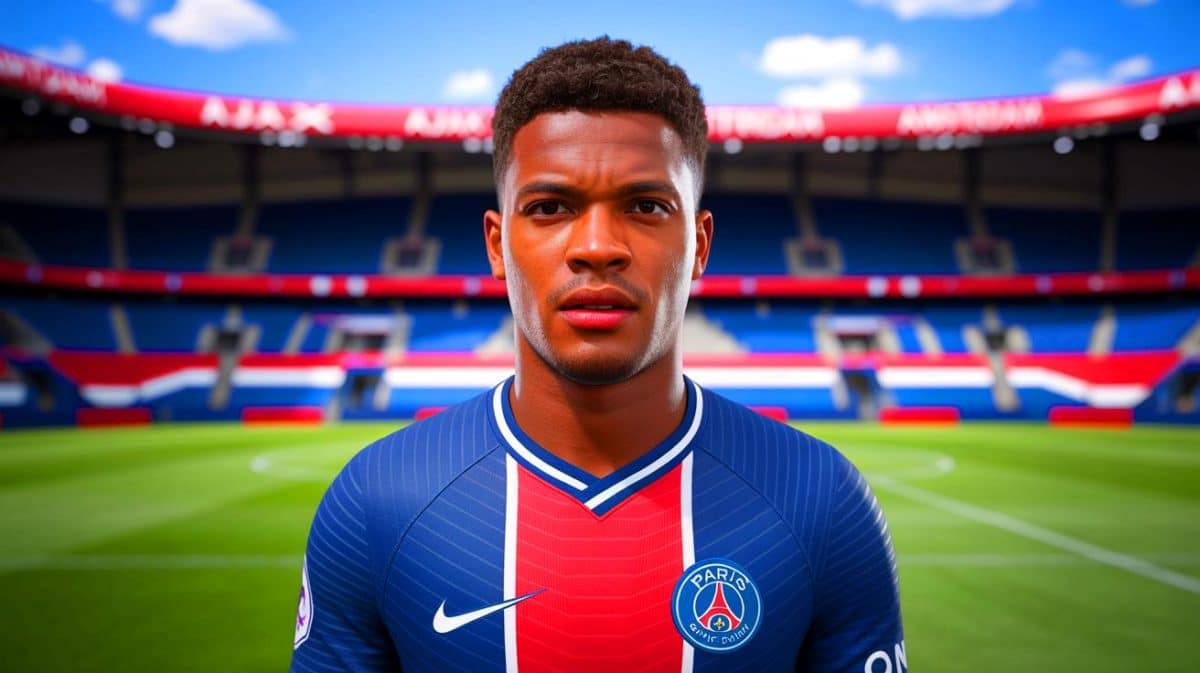 « Trahison monumentale » : ce prodige du PSG s’envole pour un autre club et provoque un séisme dans le monde du football européen Illustration de Quentin Ndjantou, jeune talent du PSG convoité par l'Ajax Amsterdam. Image réalisée par IA.