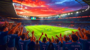 Illustration de la quête de l'Italie pour un nouveau sélectionneur de la Squadra Azzurra. Image réalisée par IA.