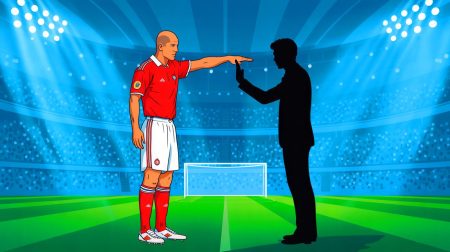 Illustration de Zinédine Zidane quittant le terrain après son coup de tête sur Marco Materazzi lors de la finale de la Coupe du Monde 2006. Image réalisée par IA.