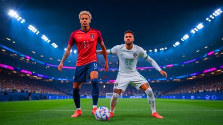 Illustration de Désiré Doué célébrant un but sous le maillot du Paris Saint-Germain, générée par intelligence artificielle.