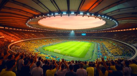 Illustration de la défaite historique du Brésil face à l'Uruguay lors de la Coupe du monde 1950, générée par intelligence artificielle.