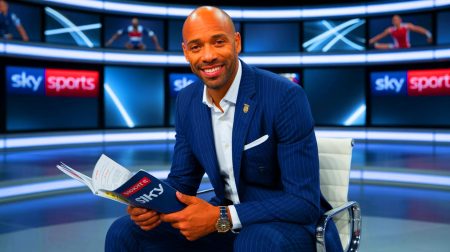 Illustration de Thierry Henry, consultant sportif, créée par intelligence artificielle.