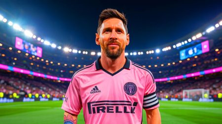 Illustration de Lionel Messi à l'Inter Miami avec un salaire record en MLS, générée par intelligence artificielle.