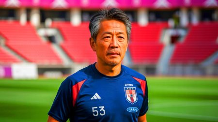 Illustration de Kazuyoshi Miura rejoignant l'Atletico Suzuka, générée par intelligence artificielle.