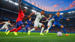 Illustration de la rencontre entre le PSG et Chelsea en finale de la Coupe du Monde des Clubs, créée par intelligence artificielle.