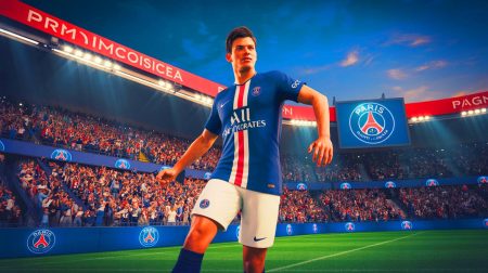 Illustration de Khvicha Kvaratskhelia rejoignant le Paris Saint-Germain, générée par intelligence artificielle.