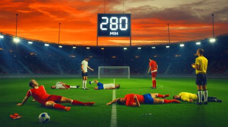 Illustration de l'historique match de football entre le Dnipro-1 et l'Oleksandria, générée par intelligence artificielle.