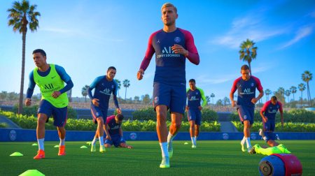 Illustration de la séance de décrassage des joueurs du PSG après leur défaite contre Botafogo. Image réalisée par IA.