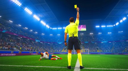 Illustration de la nouvelle règle disciplinaire en Ligue 1. Image réalisée par IA.
