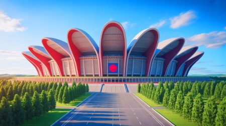 « Vous ne croirez jamais ce que cache ce géant ! » : le stade du 1er Mai dévoilé, la plus grande arène du monde fascine et inquiète par son immensité inégalée Illustration de la grandeur architecturale et symbolique du Stade du Premier-Mai, image générée par intelligence artificielle.