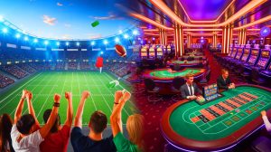 Illustration de la convergence stratégique entre les clubs de football et les casinos en ligne.