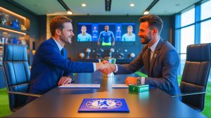 Illustration de Chelsea en discussions pour le transfert de Xavi Simons et l'intérêt pour Morgan Rogers.