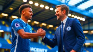 Illustration de Kiernan Dewsbury-Hall lors de son transfert de Chelsea à Everton.