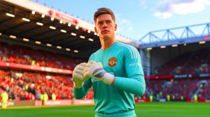 Illustration de Senne Lammens, gardien de but belge courtisé par Manchester United.