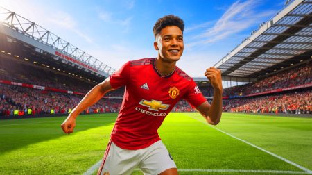 Illustration de l'arrivée imminente de Benjamin Sesko à Manchester United.