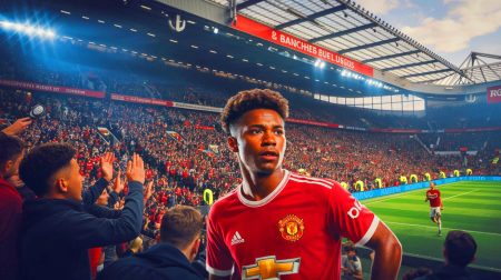 Illustration de la quête de Manchester United pour recruter Benjamin Sesko face à la concurrence de Newcastle et aux exigences financières de Leipzig.