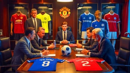 Illustration de la compétition entre Manchester United et Chelsea pour le recrutement de Kenan Yildiz.