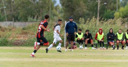 soccer coach training sideline