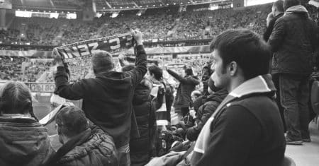 soccer fans stadium crowd