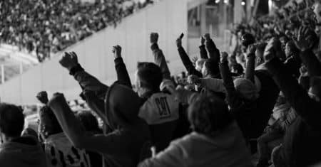 soccer fans stadium crowd