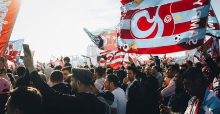 soccer fans stadium crowd