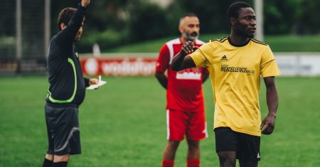 soccer referee yellow card